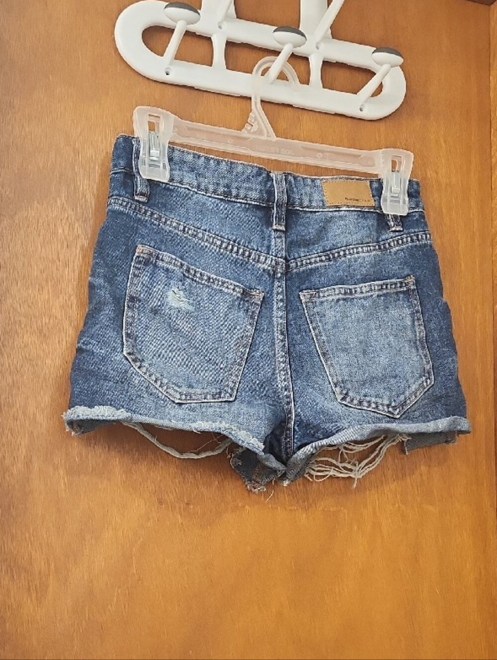 Bluenotes Dark Blue Distressed Denim Cutoff Shorts - Picture 2 of 4